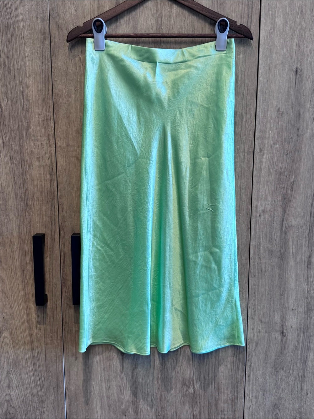 Vince Mint Green Ethereal Satin A-Line Skirt Women’s Midi M